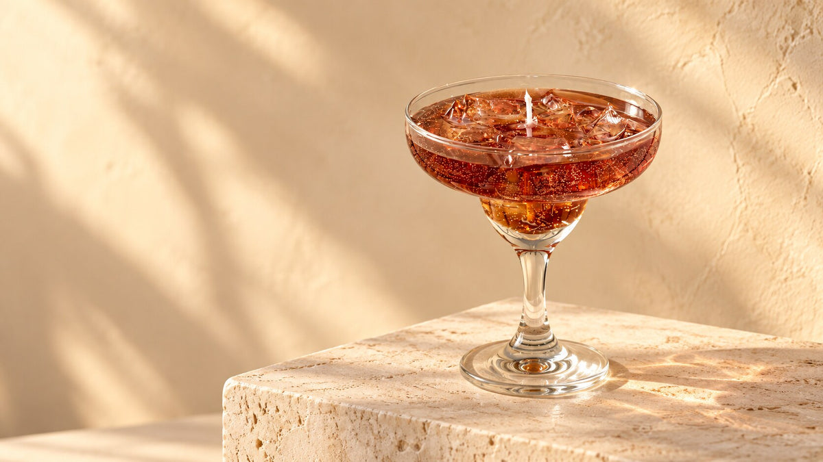 Martini Glass Candle